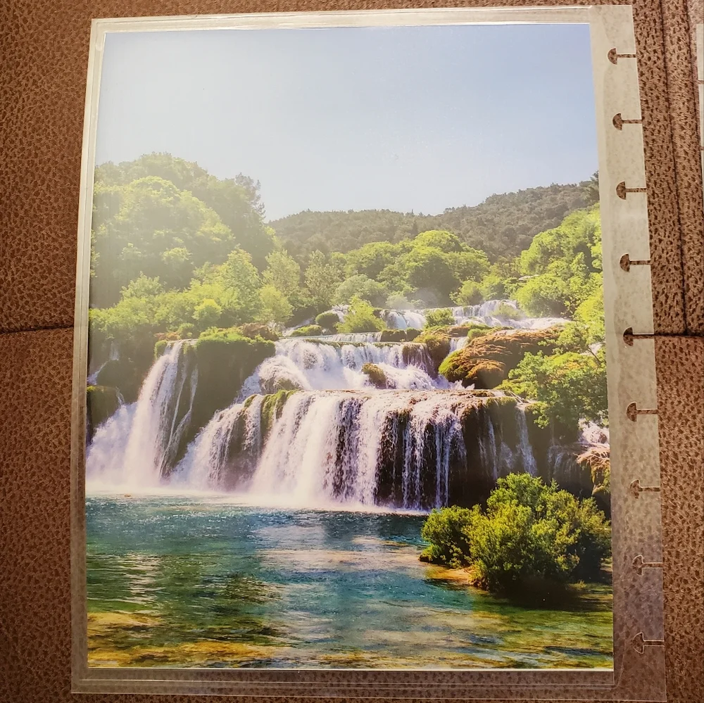Hand Made Cover For A classic size Disc Bound Planner Psalm 139:14 Asian scenery